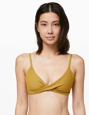 Lululemon Beach Boss Bikini Top Vintage Gold